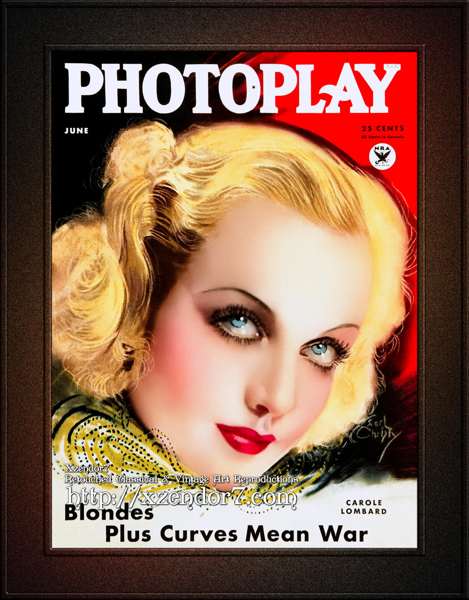 Carole Lombard Photoplay Magazine by Earl Christy