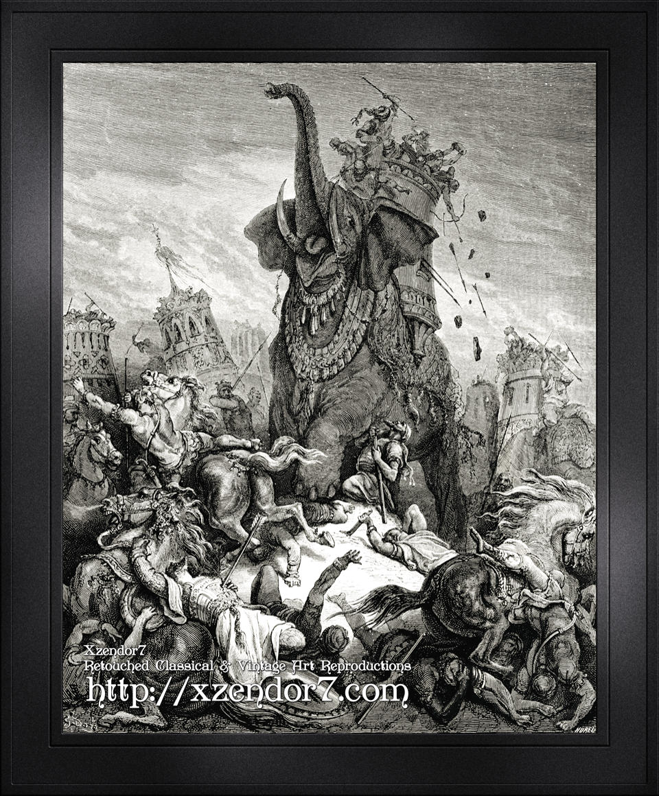 Death of Eleazer by Gustave Doré