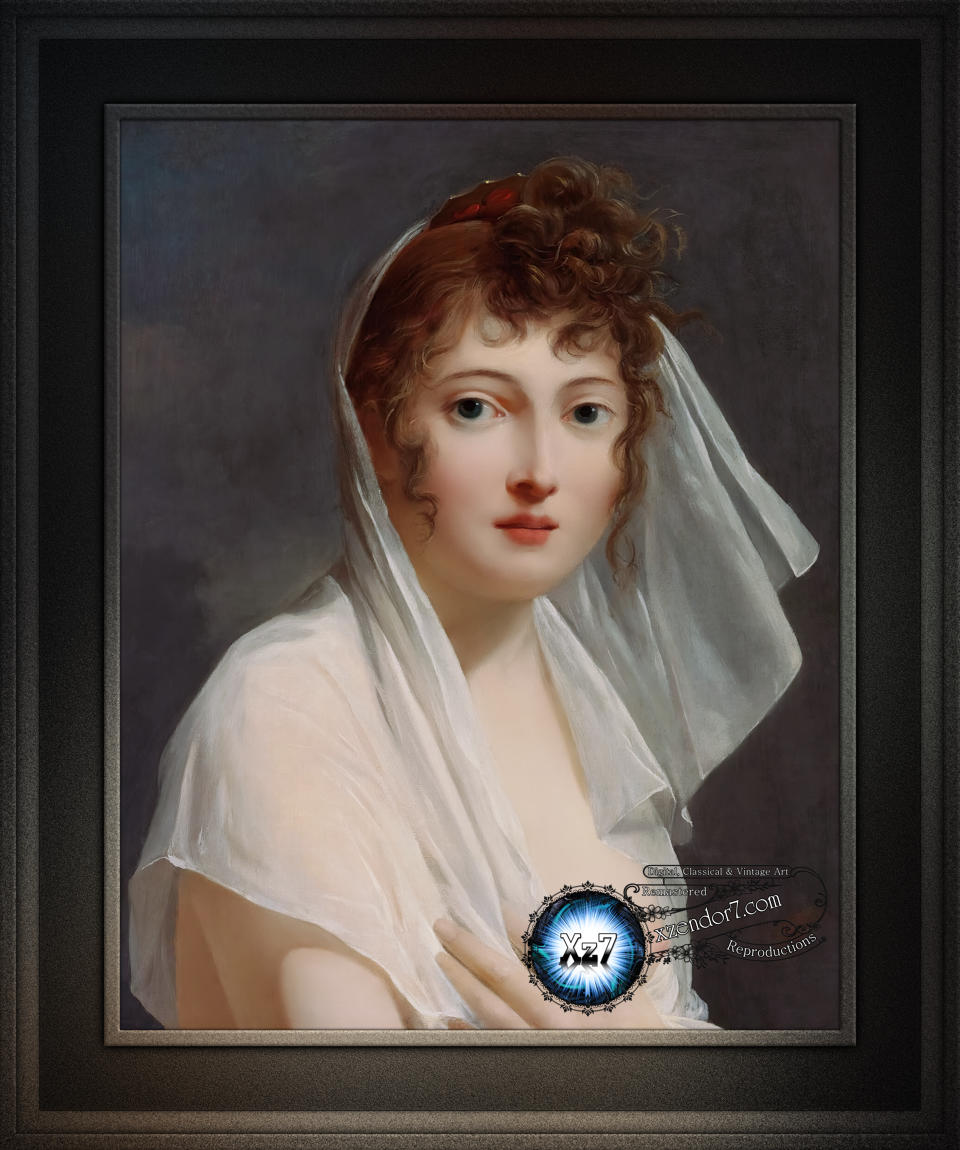 Portrait Of A Young Lady Wearing A Veil from The French School